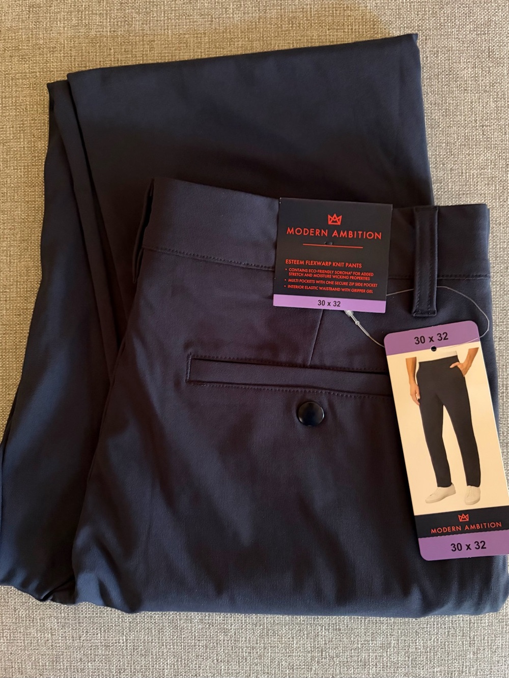 Men's True Navy Knit Pants - 30 x 32